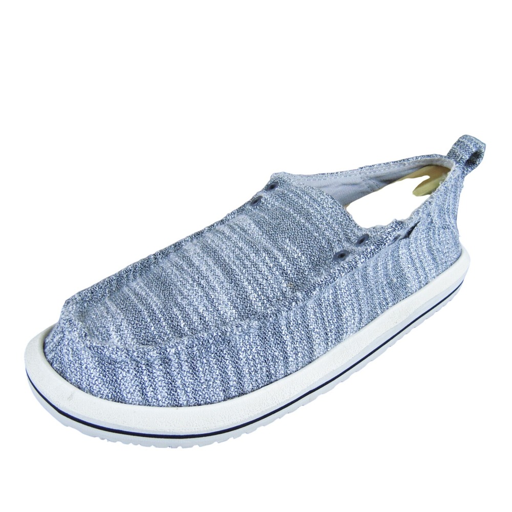 Maui and Sons Men's Laceless Sneaker Gray Fabric Size 9 Medium Gently Used 2025